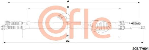 Cable Pull, manual transmission 92.2CB.TY004