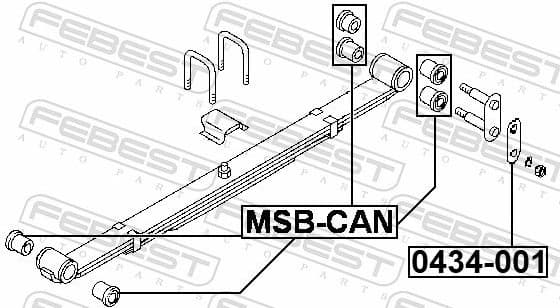Bushing, leaf spring MSB-CAN - image 2