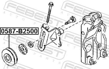 Tensioner Pulley, V-ribbed belt 0587-B2500 - image 2