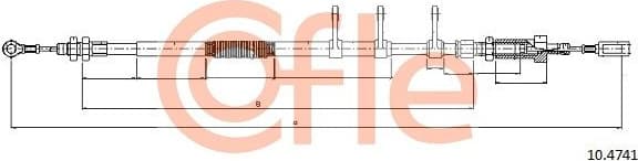 Cable Pull, parking brake 92.10.4741