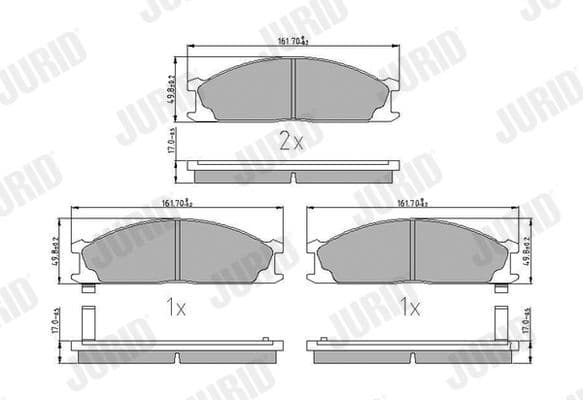 Brake Pad Set, disc brake 572373J