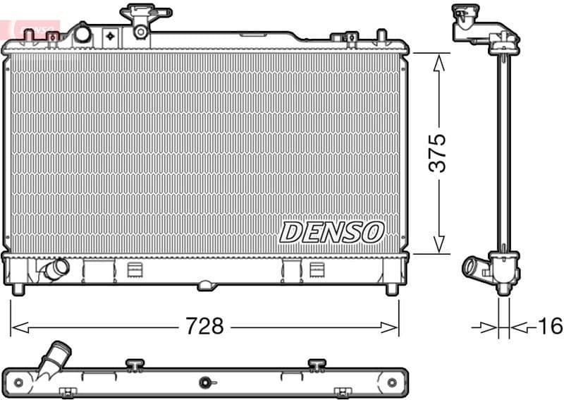 Radiator, engine cooling DRM44033