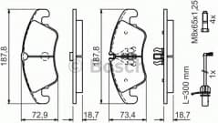 Brake Pad Set, disc brake 0986494456