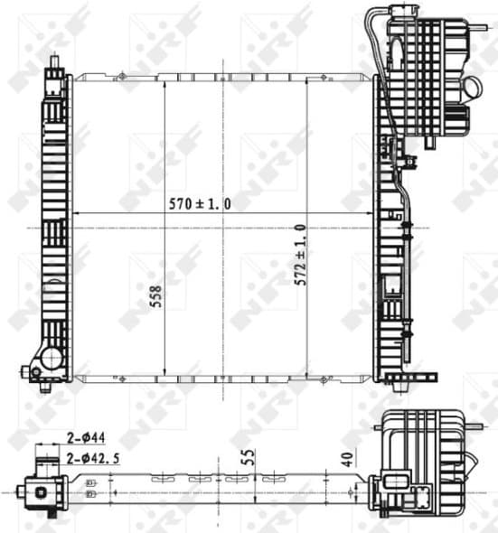 Radiator, engine cooling 53176