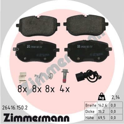 Brake Pad Set, disc brake 26416.150.2