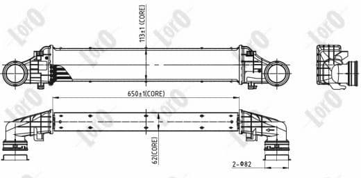 Charge Air Cooler LORO 054-018-0014 - image 4