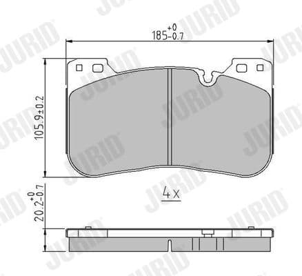 Brake Pad Set, disc brake 574030J - image 3