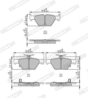 Brake pads rear, Top Quality FDB5244 - image 2