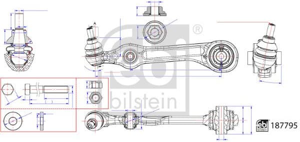 Control/Trailing Arm, wheel suspension 187795