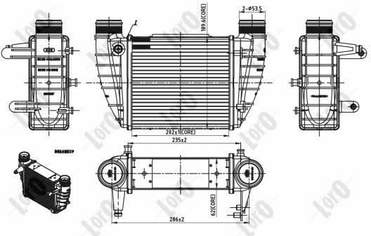 Charge Air Cooler LORO 003-018-0014 - image 5