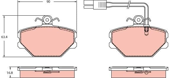 Brake Pad Set, disc brake GDB2396