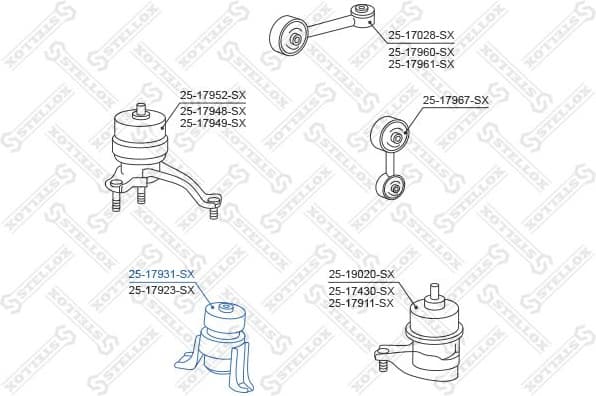Mounting, engine 25-17931-SX - image 2