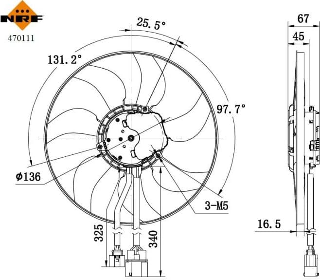 Fan, engine cooling 470111