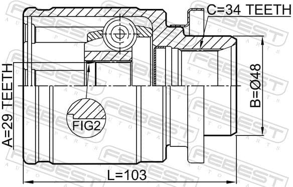 Joint Kit, drive shaft 0411-H77WLH - image 2