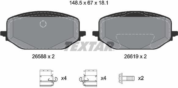 Brake Pad Set, disc brake Q+ 2658801