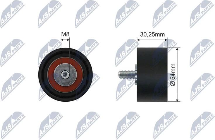 Deflection/Guide Pulley, V-ribbed belt RNK-ME-075