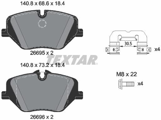 Brake Pad Set, disc brake Q+ 2669501
