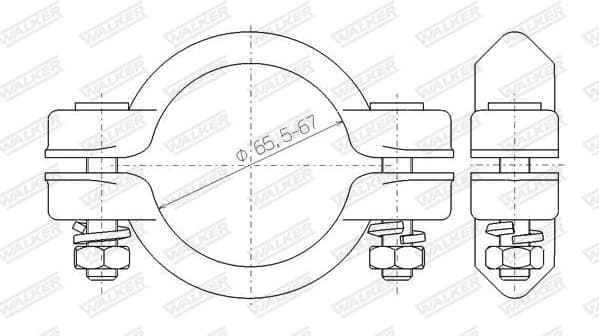 Clamping Piece, exhaust system 82501 - image 5