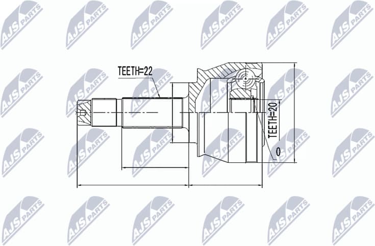 Joint Kit, drive shaft NPZ-FT-041