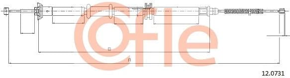 Cable Pull, parking brake 92.12.0731