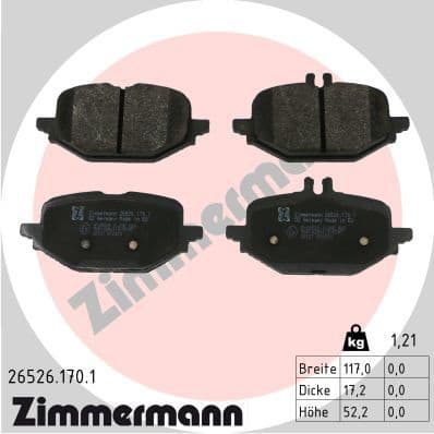 Brake Pad Set, disc brake 26526.170.1