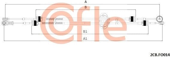 Cable Pull, manual transmission 92.2CB.FO014