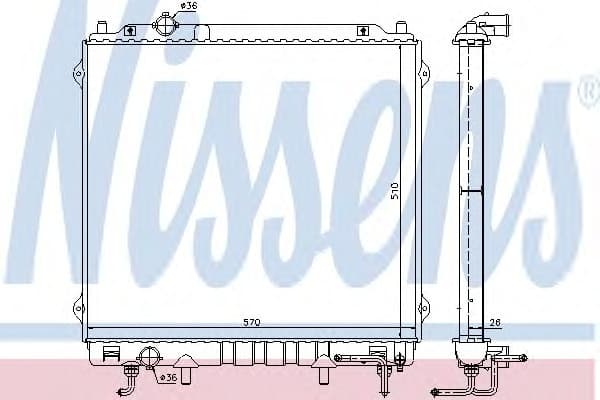 Radiator, engine cooling 67482