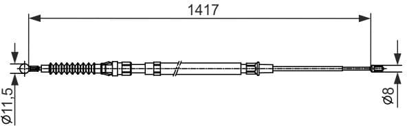 Cable Pull, parking brake 1 987 482 583