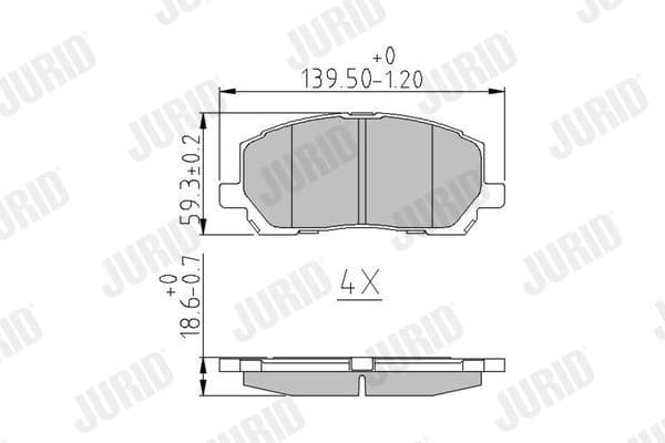 Brake Pad Set, disc brake 572636J