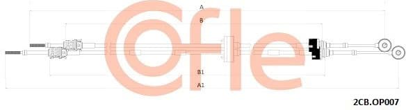 Cable Pull, manual transmission 92.2CB.OP007