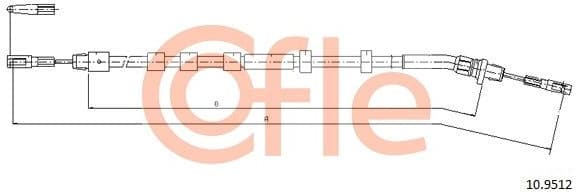 Cable Pull, parking brake 92.10.9512