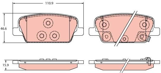 Brake Pad Set, disc brake GDB2359