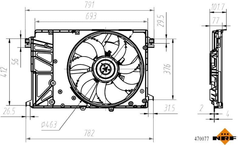 Fan, engine cooling 470077