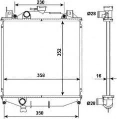 Radiator, engine cooling 507644