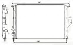 Radiator, engine cooling EASY FIT 53118