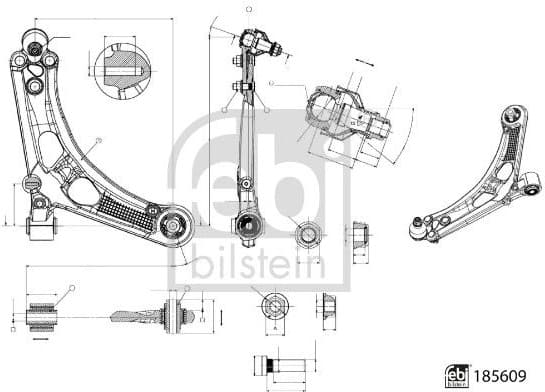 Control/Trailing Arm, wheel suspension 185609