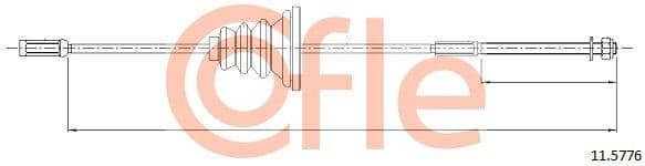 Cable Pull, parking brake 92.11.5776