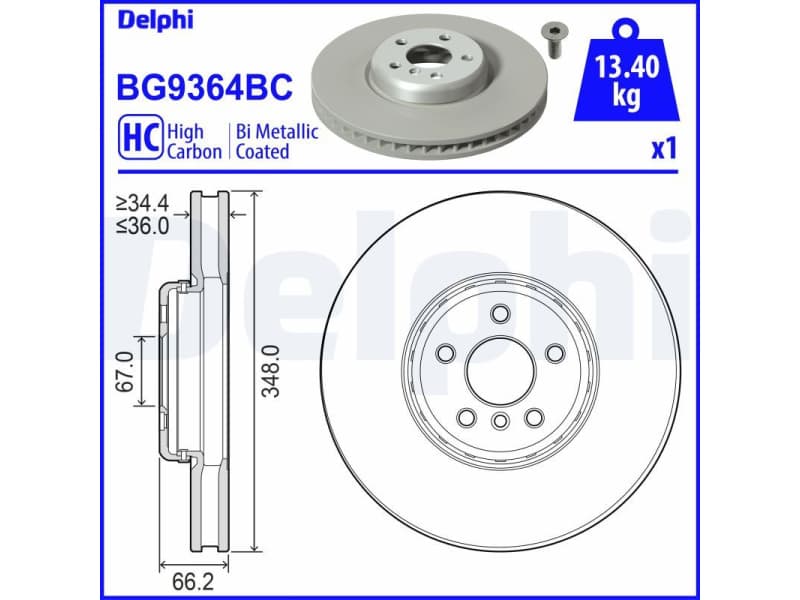 Brake Disc BG9364BC