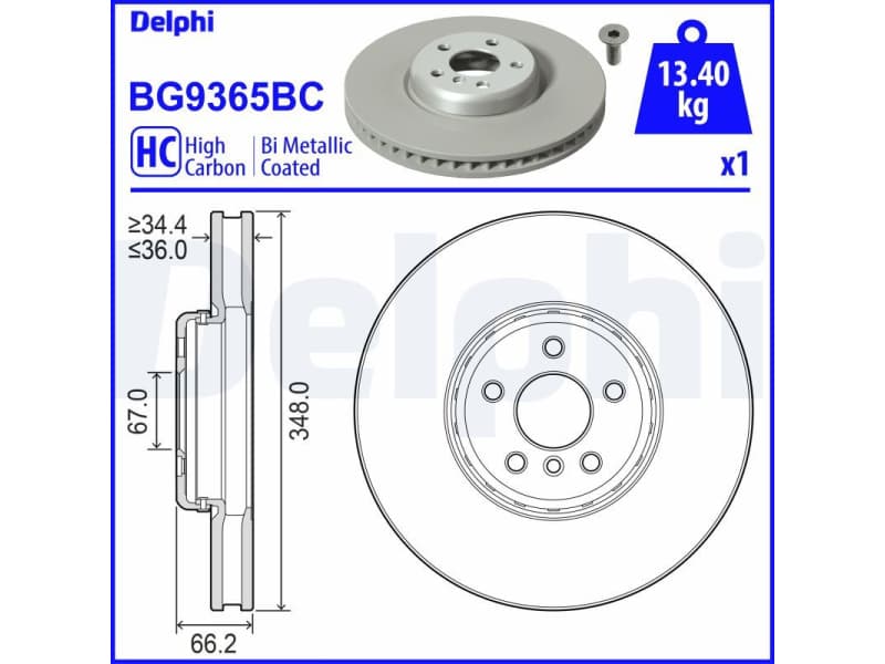 Brake Disc BG9365BC