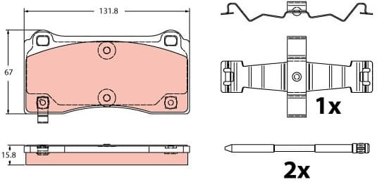 Brake Pad Set, disc brake GDB2448