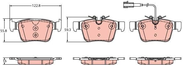 Brake Pad Set, disc brake GDB2364