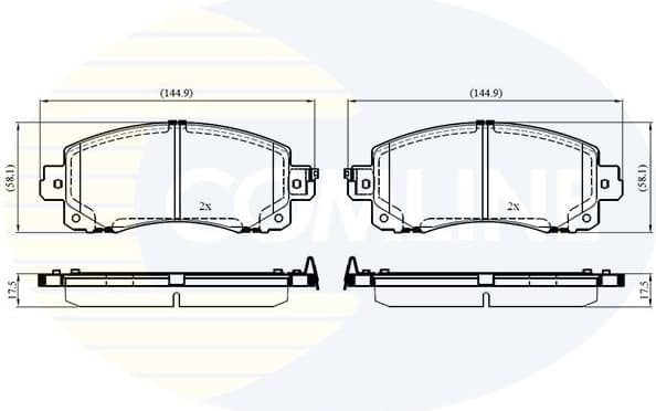 Brake pads front CBP33298