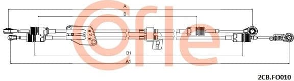Cable Pull, manual transmission 92.2CB.FO010