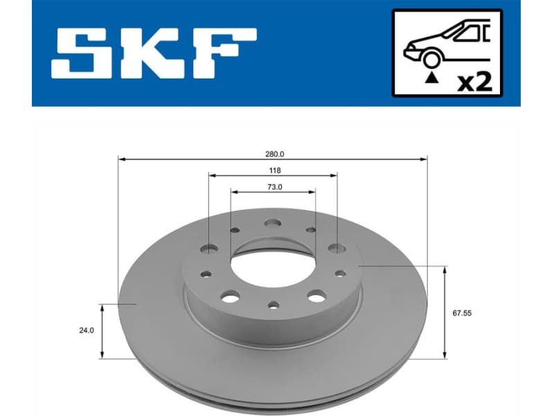 Brake Disc VKBD80036V2 - image 2