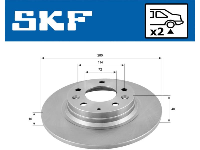 Brake Disc VKBD90235S2 - image 2