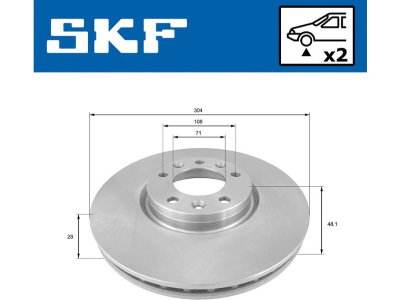 Brake Disc VKBD80106V2 - image 2