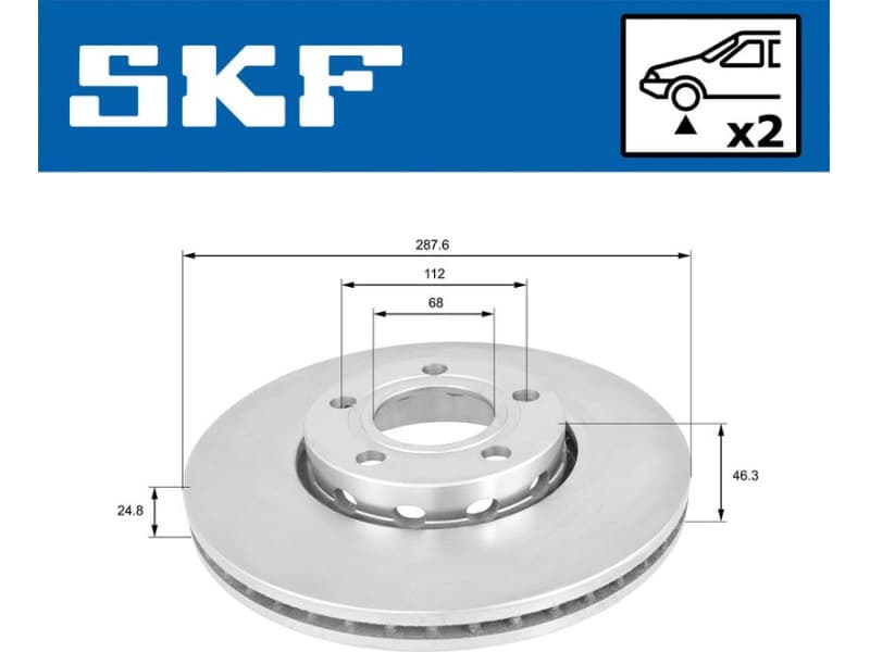 Brake Disc VKBD80189V2 - image 2