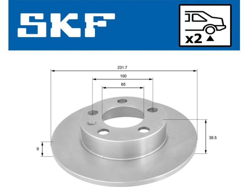 Brake Disc VKBD90023S2 - image 2