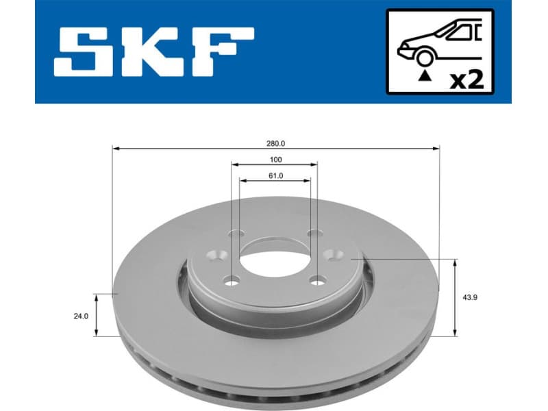 Brake Disc VKBD80010V2 - image 2