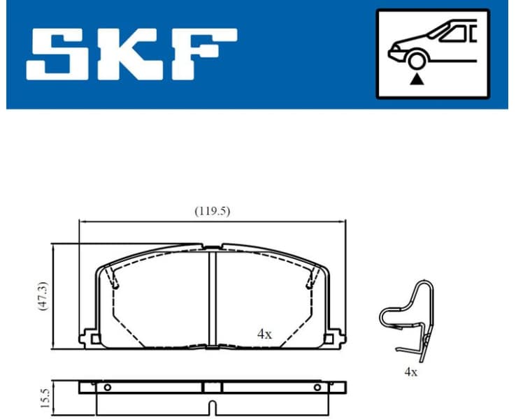 Brake Pad Set, disc brake VKBP80818A - image 2